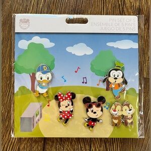 Disney Parks Mickey and Friends Cuties Booster Pin Set